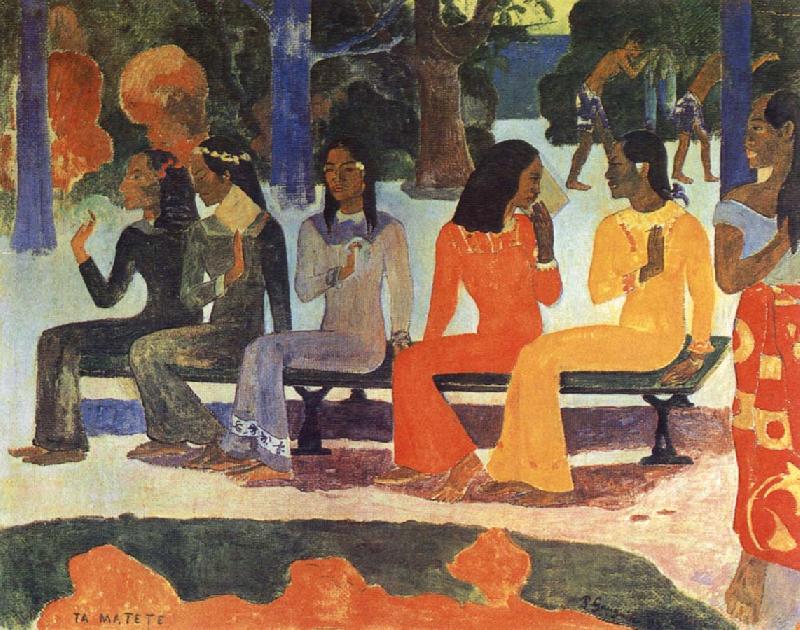 Paul Gauguin We Shall not go to market Today oil painting image